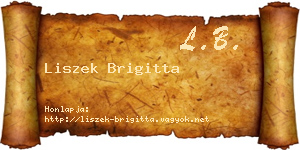 Liszek Brigitta névjegykártya